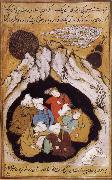 The Seven Sleepers in the cave of Ephesus with their dog unknow artist